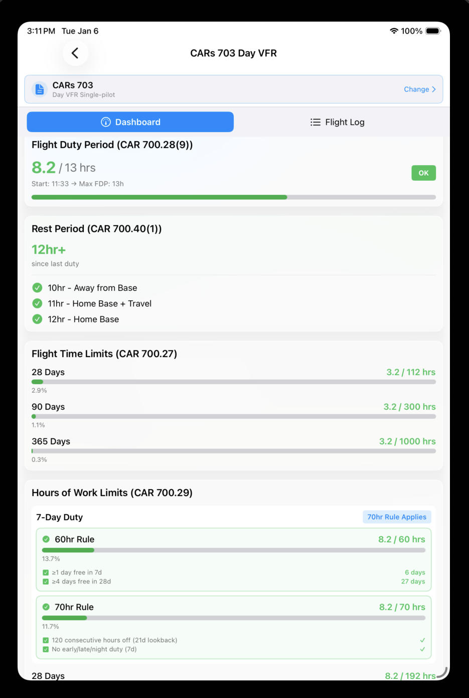 Duty Time Compliance